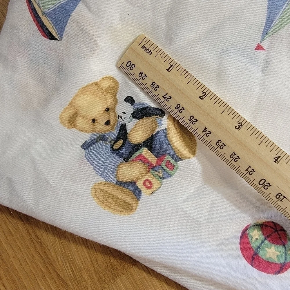 Vintage 80's Springmaid Bears Unisex Crib Bed Fitted Sheet Made in USA T47